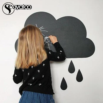 

Cloud Raindrop Blackboard Chalkboard Removable Vinyl Wall Sticker Decal Kid Nursery Bedroom 50x55cm