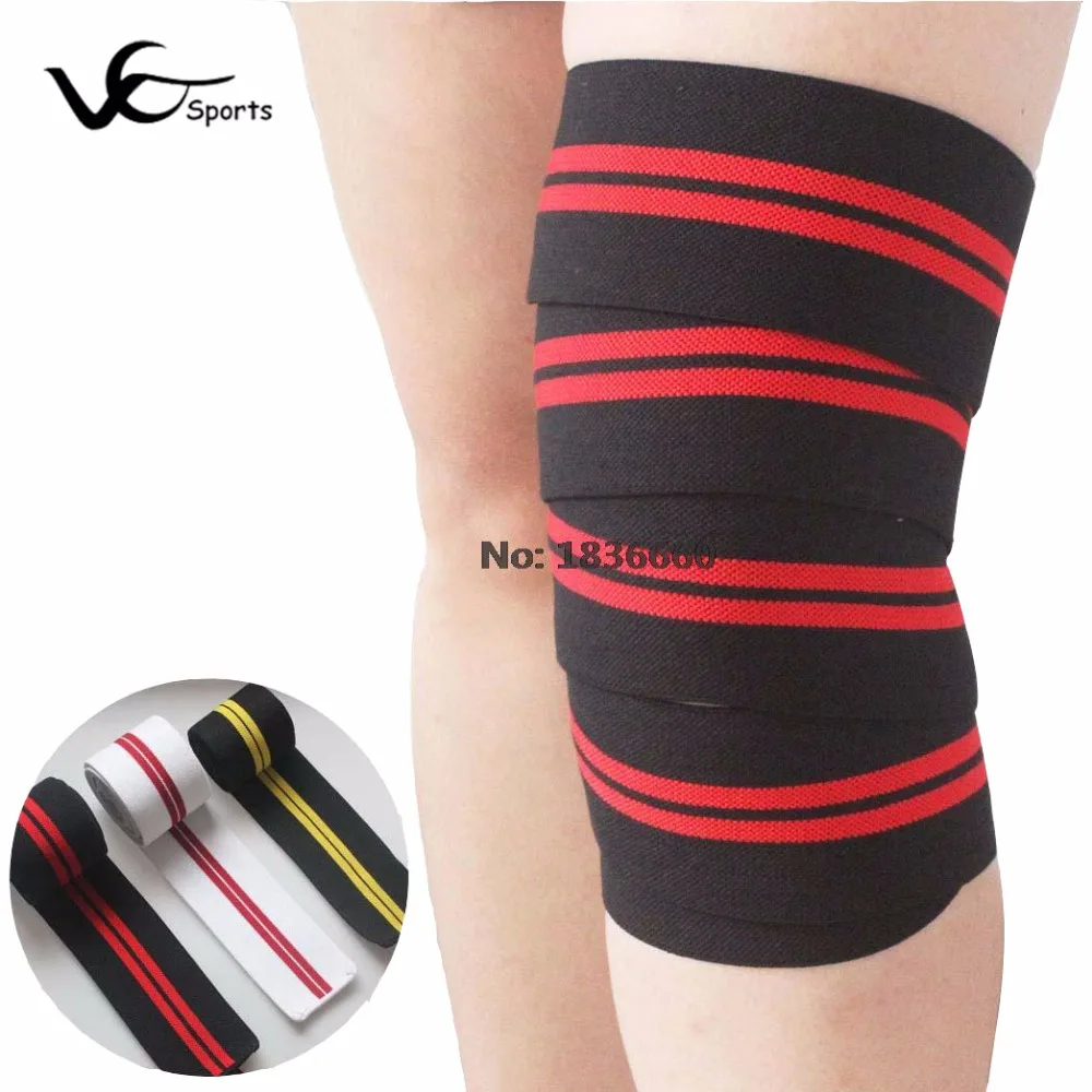 

leggings 2m*8cm powerlifting elastic bandage leg compression calf knee support strap wraps band Brace Sports Safety aolikes