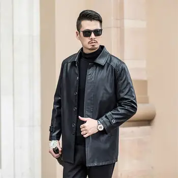 Men's leather Jacket design Turn-down collar Coat Men casual motorcycle leather coat Mens Sheepskin jackets Windbreaker Coats
Men's leather Jacket design Turn-down collar Coat Men casual motorcycle leather coat Mens Sheepskin jackets Windbreaker Coats