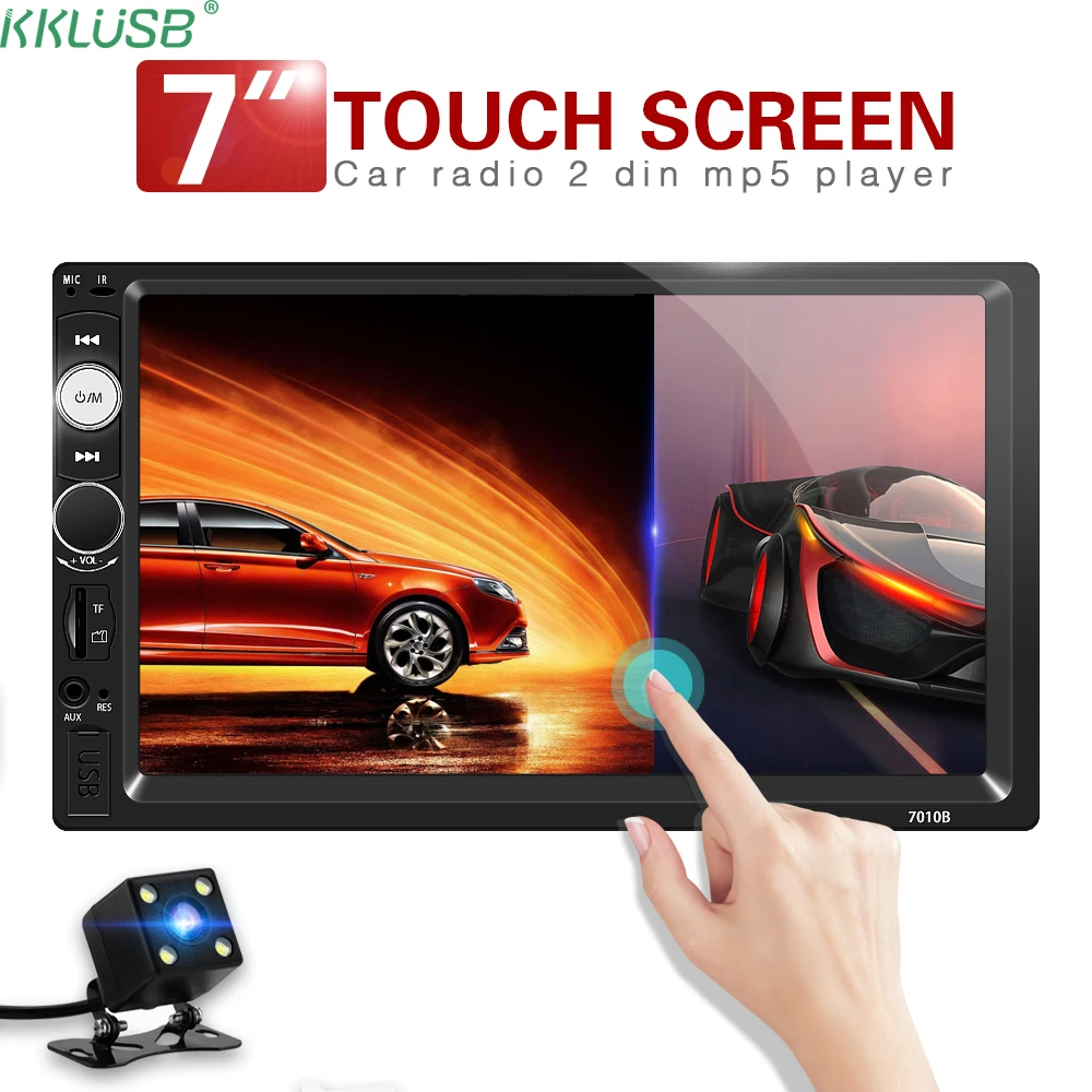 car audio 7" HD Player MP5 Touch Screen Digital Display 2 din car radio Bluetooth Multimedia USB Autoradio Car Backup Monitor
car audio 7" HD Player MP5 Touch Screen Digital Display 2 din car radio Bluetooth Multimedia USB Autoradio Car Backup Monitor