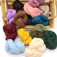 50cm * 170cm estiramento macio newborn fotografia envolve foto do bebê adereços cobertor estúdio infantil tiro fundo do bebê swaddling envoltório(China)