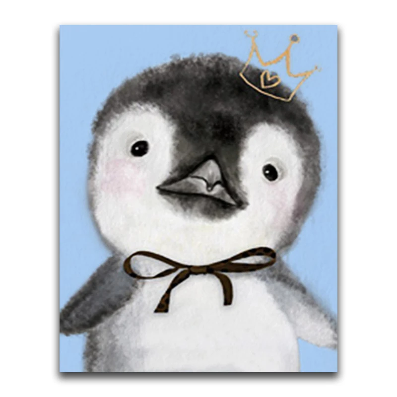 Full Round Diamond painting Cartoon DIY 3D Diamond mosaic cute heads Full Square Diamond embroidery Cross stitch penguin
