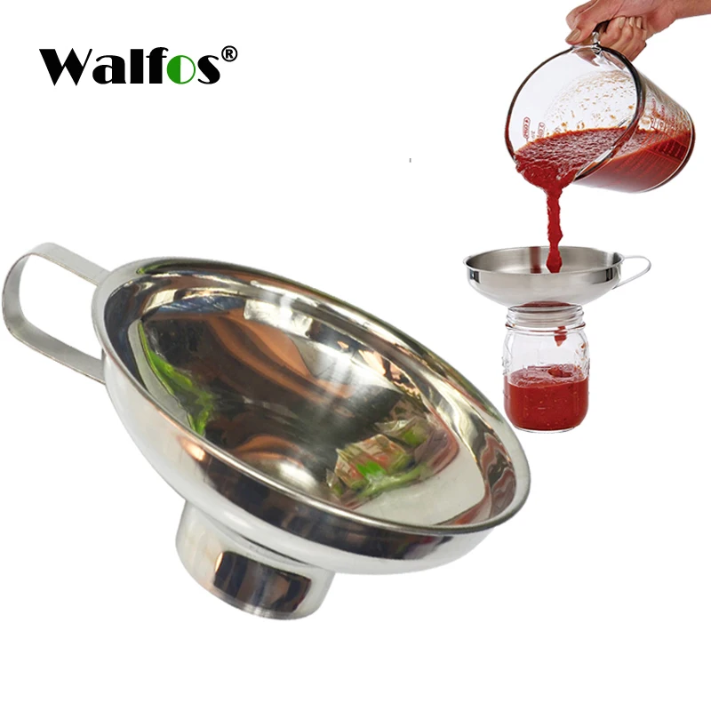 WALFOS 1pc Wide Mouth Funnel Stainless Steel Canning Funnel Hopper Filter Food Pickles Jam Enema Powder
WALFOS 1pc Wide Mouth Funnel Stainless Steel Canning Funnel Hopper Filter Food Pickles Jam Enema Powder