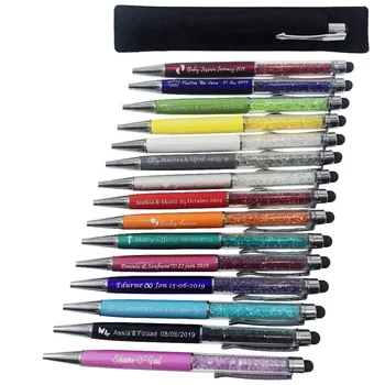 50pcs Engraved Crystal Diamond Stylus pen Ballpoint Pens Touch pen Personalized Wedding Favor Customalized Promotional gifts
50pcs Engraved Crystal Diamond Stylus pen Ballpoint Pens Touch pen Personalized Wedding Favor Customalized Promotional gifts