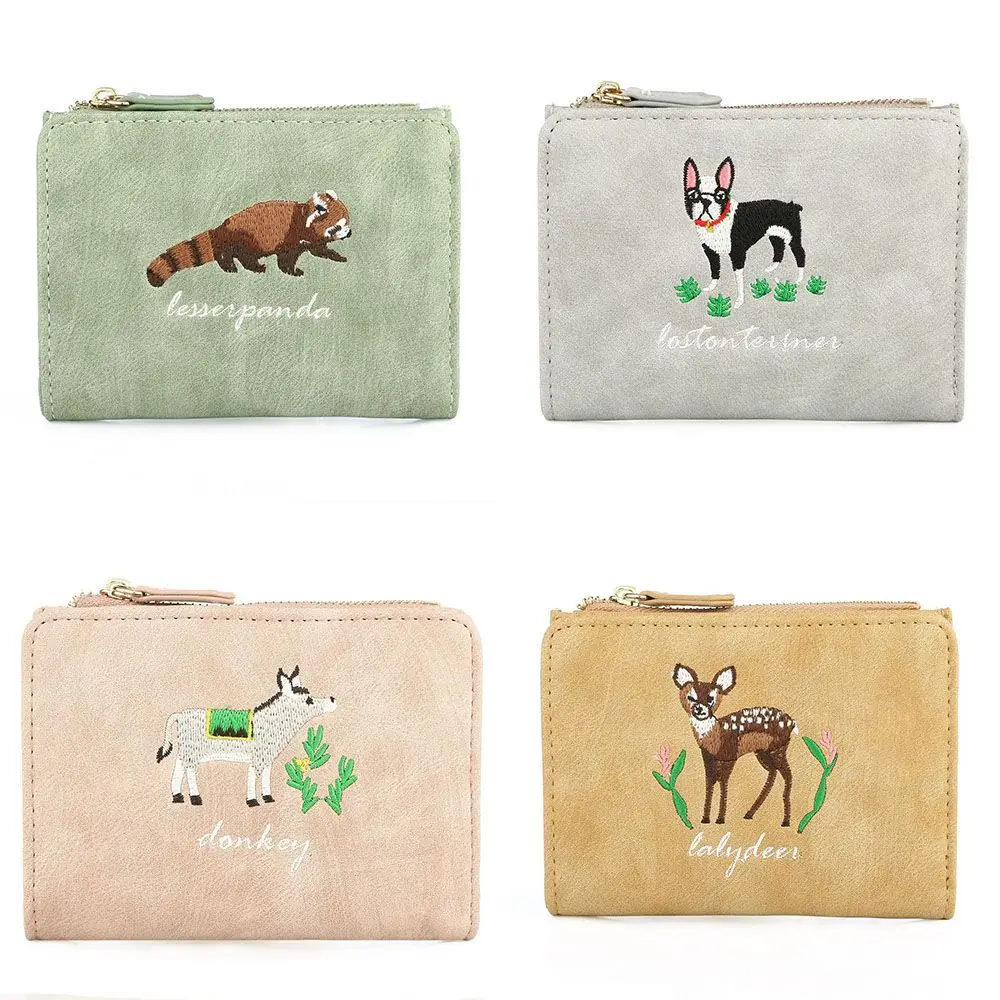 1Pc Short Wallet Fashion Women PU Leather Embroidery Animal Wallet Card Holder Female Purse Clutch Lady Small Cute Wallet
1Pc Short Wallet Fashion Women PU Leather Embroidery Animal Wallet Card Holder Female Purse Clutch Lady Small Cute Wallet