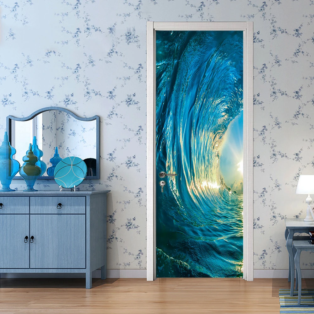 3D Ocean Waves Poster PVC Waterproof Entire Door Sticker Creative Stickers Door Wall Sticker DIY Mural Bedroom Home Decor
3D Ocean Waves Poster PVC Waterproof Entire Door Sticker Creative Stickers Door Wall Sticker DIY Mural Bedroom Home Decor