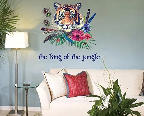 Beautiful Tiger and Feathers Decorative Wall Stickers for Bedroom Wall Stickers Home Decor Living Room
Beautiful Tiger and Feathers Decorative Wall Stickers for Bedroom Wall Stickers Home Decor Living Room
