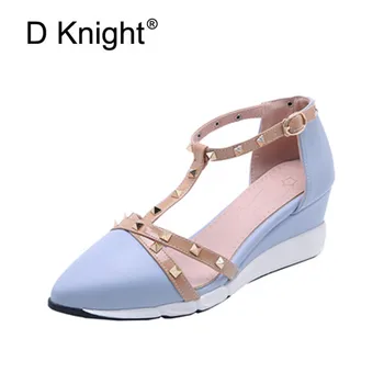 Summer Girls Modern Rivets Pumps Sweet Party Women Wedges Sandals Pointed Toe Buckle Strap Casual Platform High Heel Shoes Woman
Summer Girls Modern Rivets Pumps Sweet Party Women Wedges Sandals Pointed Toe Buckle Strap Casual Platform High Heel Shoes Woman