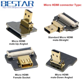 CYFPV Micro HDMI Type D Female-socket & male-Straight & male-Up & male-Down Angled 90 Degree Connector for FPV Photography
CYFPV Micro HDMI Type D Female-socket & male-Straight & male-Up & male-Down Angled 90 Degree Connector for FPV Photography
