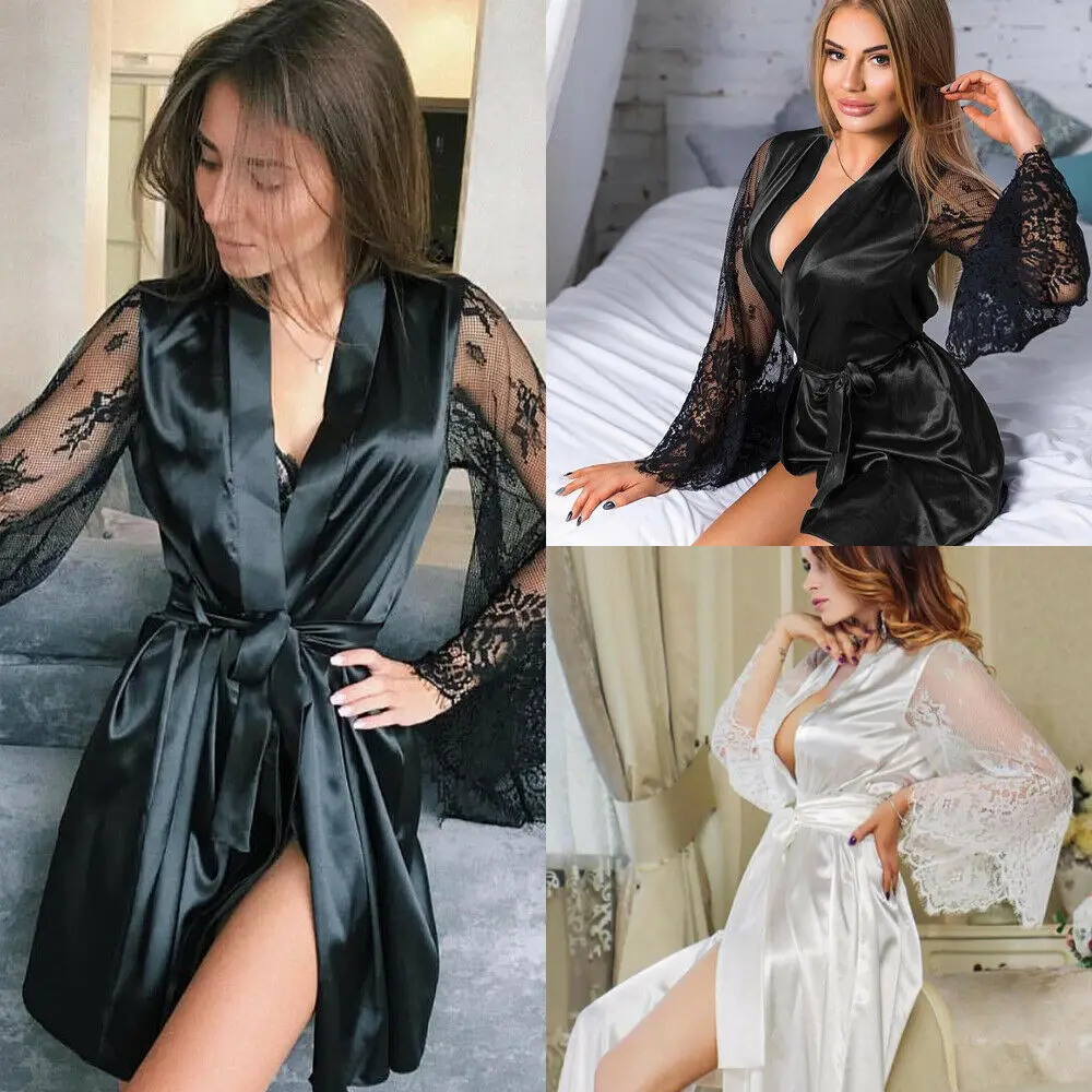 2019 Women Lingerie Sexy Elegant Long Sleeve Perspective Lace Flower Lingerie Pajamas Dress Sleepshirts NightgownsUnderwear
2019 Women Lingerie Sexy Elegant Long Sleeve Perspective Lace Flower Lingerie Pajamas Dress Sleepshirts NightgownsUnderwear