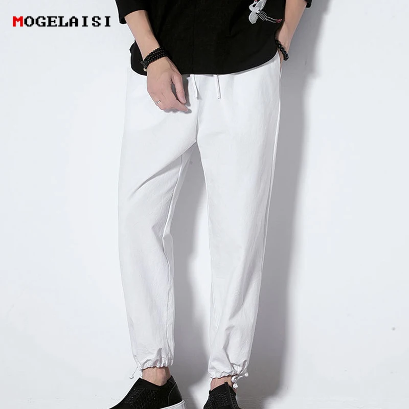 Trousers Men Pants White Elastic Linen Cotton Ankle Length Pants Spring Solid Trousers Male Pure Linen Pants Asiasn Size M-3XL
Trousers Men Pants White Elastic Linen Cotton Ankle Length Pants Spring Solid Trousers Male Pure Linen Pants Asiasn Size M-3XL