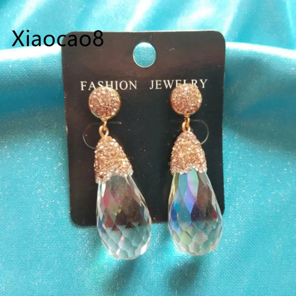 Water Drop Glass Drop Earrings with Gold Black Rhinestone Trendy Vintage Jewelry Earring Women 2019 Pendientes
Water Drop Glass Drop Earrings with Gold Black Rhinestone Trendy Vintage Jewelry Earring Women 2019 Pendientes