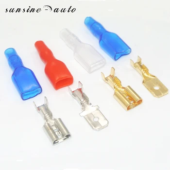 200/50Pc 2.2/2.8/4.8/6.3mm Wire Connectors Crimp Terminals Crimp Female/Male Spade Terminals With Transparent Insulating Sleeves
200/50Pc 2.2/2.8/4.8/6.3mm Wire Connectors Crimp Terminals Crimp Female/Male Spade Terminals With Transparent Insulating Sleeves