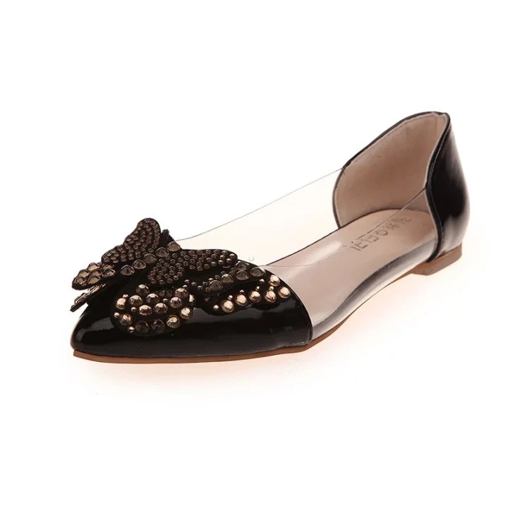 Women Jelly Sandals Beach Shoes Woman Summer pointed toe Butterfly Slippers Slip on Flats Casual Shoes Sweet Rivets Shoes
Women Jelly Sandals Beach Shoes Woman Summer pointed toe Butterfly Slippers Slip on Flats Casual Shoes Sweet Rivets Shoes