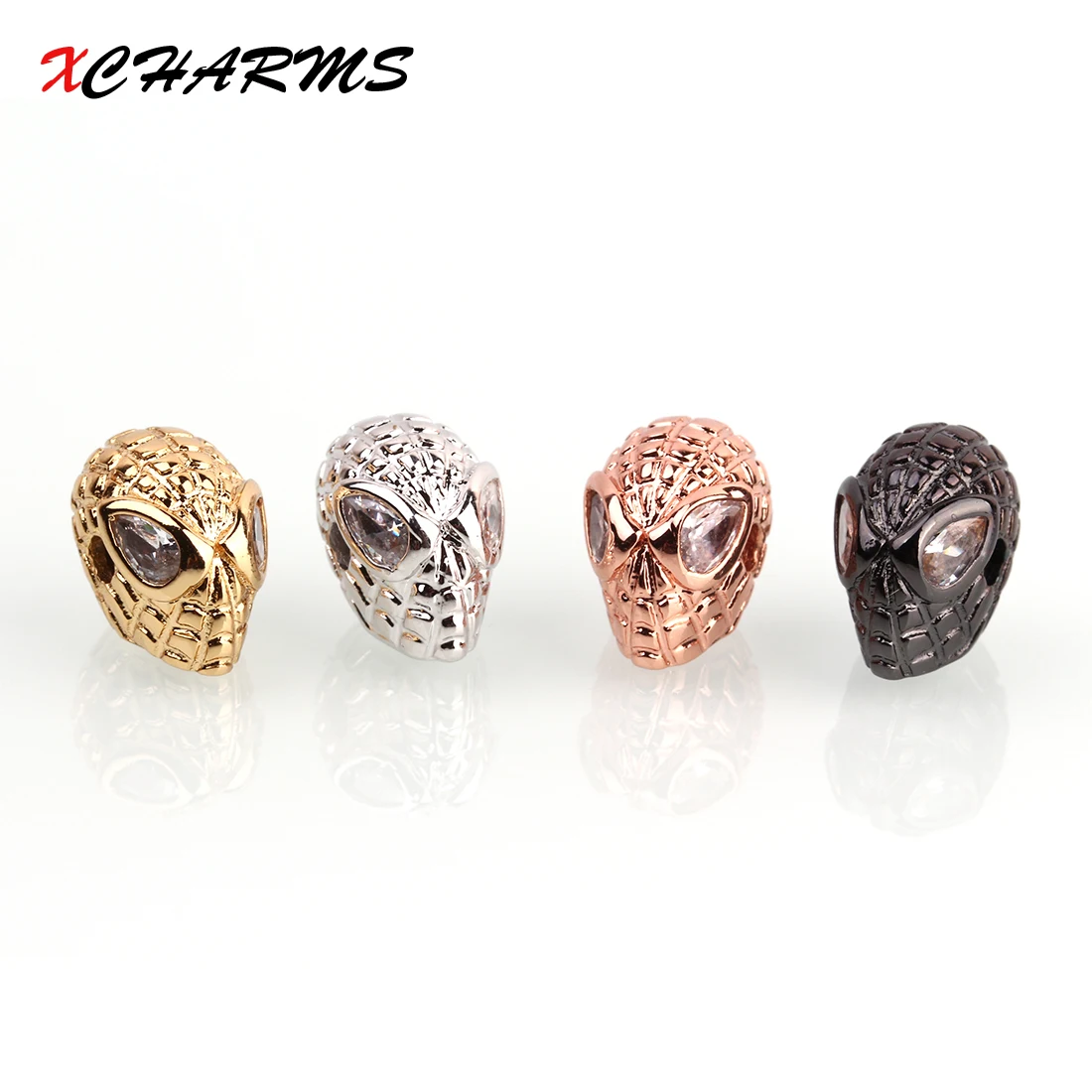XCHARMS 14*9mm Black CZ Super hero Spiderman Spacer Beads Diy Copper Beads for Bracelets Jewlery Making Materials Findings
XCHARMS 14*9mm Black CZ Super hero Spiderman Spacer Beads Diy Copper Beads for Bracelets Jewlery Making Materials Findings