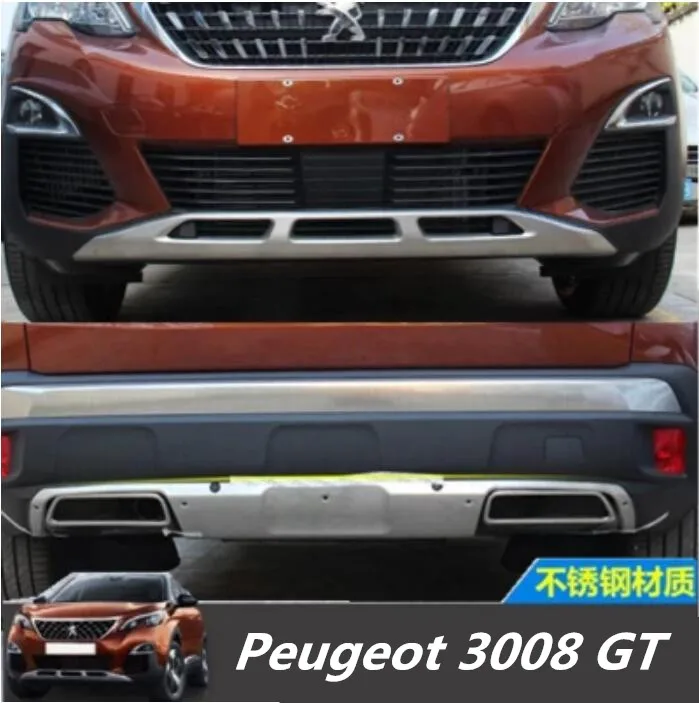 Stainless steel Front + Rear Bumper Diffuser Protector Guard Skid Plate For 16 17 18 Peugeot 3008 GT 2016 2017 2018
Stainless steel Front + Rear Bumper Diffuser Protector Guard Skid Plate For 16 17 18 Peugeot 3008 GT 2016 2017 2018