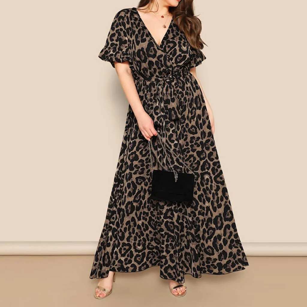 summer dress women 2019 robe femme vestidos de verano robe lon Sexy Plus Size Leopard Print V-Neck Short Sleeve Bandage Dress Z4
summer dress women 2019 robe femme vestidos de verano robe lon Sexy Plus Size Leopard Print V-Neck Short Sleeve Bandage Dress Z4