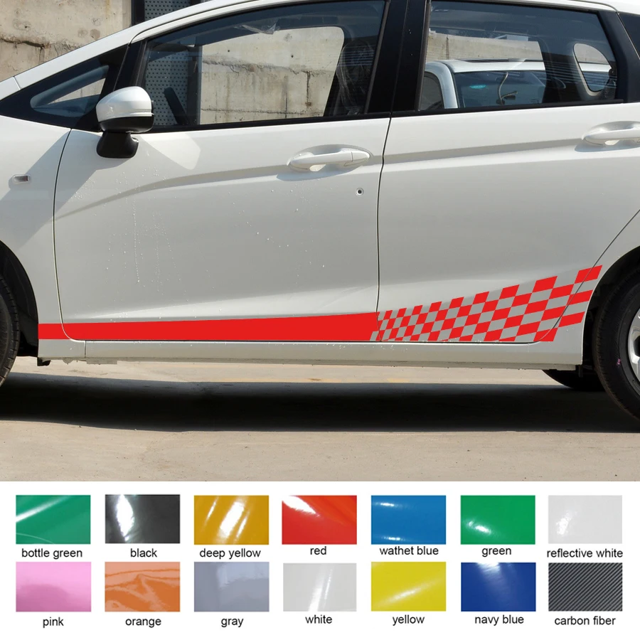 2pc cool racing stripes styling Car accessories stickers side door stripe graphic vinyl car decals for Honda fit 2014 on
2pc cool racing stripes styling Car accessories stickers side door stripe graphic vinyl car decals for Honda fit 2014 on
