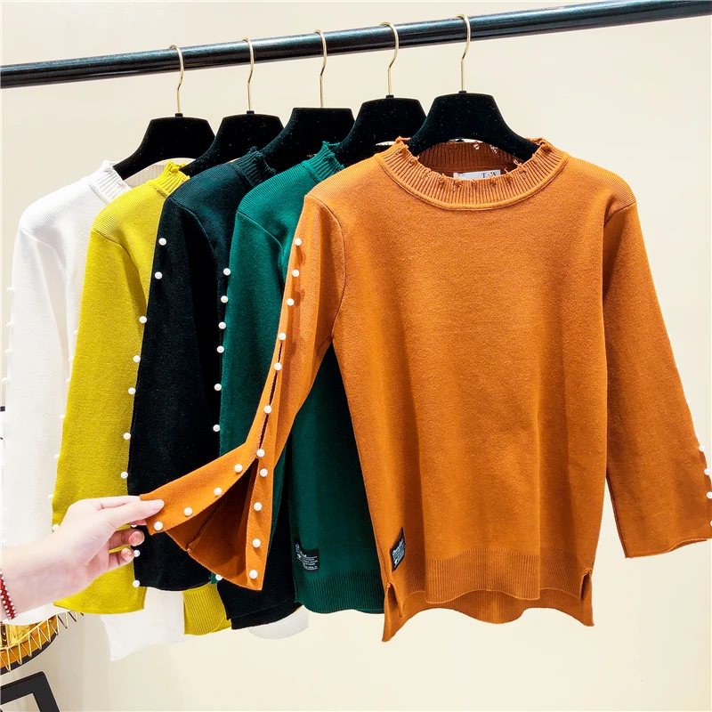 Debowa 2018 New Autumn Women Sweater Beading Knitted Sweaters High Quality Pullovers Shoulder Split Bottom Sweater Tops Jumper
Debowa 2018 New Autumn Women Sweater Beading Knitted Sweaters High Quality Pullovers Shoulder Split Bottom Sweater Tops Jumper