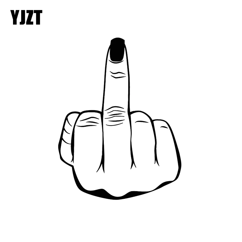 YJZT 10.1*13.2CM Middle Finger Girl Nail Vinyl Decal Cat Silhouette Graphics Car Sticker Accessories Black/Silver C20-0054
YJZT 10.1*13.2CM Middle Finger Girl Nail Vinyl Decal Cat Silhouette Graphics Car Sticker Accessories Black/Silver C20-0054