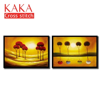 Cross stitch kits Embroidery needlework sets 11CT water soluble canvas European painting Sun desert and trees NCKF010
Cross stitch kits Embroidery needlework sets 11CT water soluble canvas European painting Sun desert and trees NCKF010