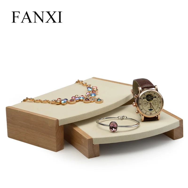 FANXI S2018 new arrival cream-white/dark gray wooden jewelry rings earrings display stand holder showcase velvet surface
FANXI S2018 new arrival cream-white/dark gray wooden jewelry rings earrings display stand holder showcase velvet surface