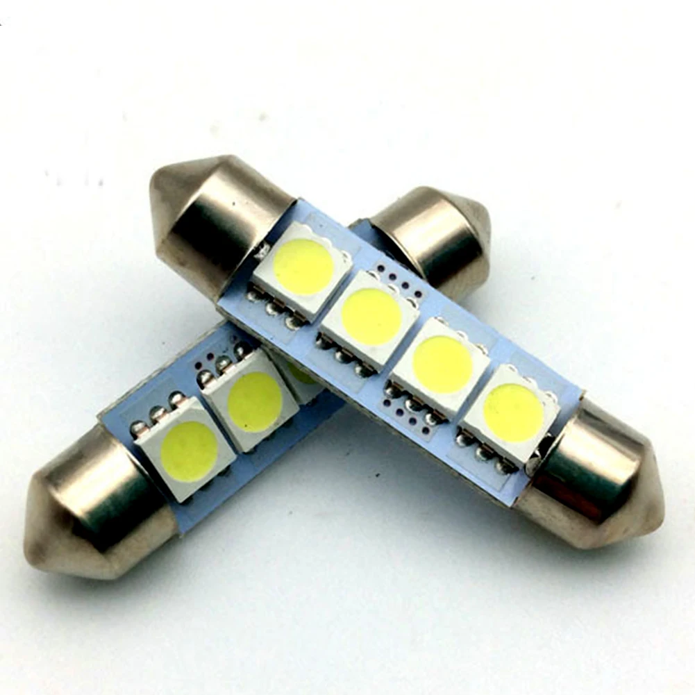 1Pair Car Inside LED Light Double Pointed Lamp Dome Festoon Bulbs Vehicle Indoor Lamps DC 12V 41MM 4 SMD 5050 2W White
1Pair Car Inside LED Light Double Pointed Lamp Dome Festoon Bulbs Vehicle Indoor Lamps DC 12V 41MM 4 SMD 5050 2W White