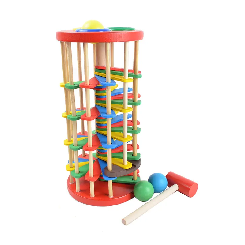 BOHS Pound and Roll Wooden Tower with Hammer , Knock the Ball Rolling Off Ladder Baby Toys
BOHS Pound and Roll Wooden Tower with Hammer , Knock the Ball Rolling Off Ladder Baby Toys