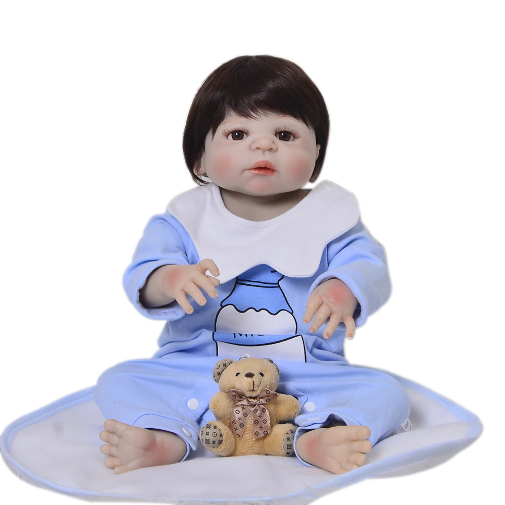 56cm smooth Silicone vinyl Reborn Baby boy Dolls Realistic Looking Super cool Newborn Baby Doll Toddler Birthday party Gift
56cm smooth Silicone vinyl Reborn Baby boy Dolls Realistic Looking Super cool Newborn Baby Doll Toddler Birthday party Gift