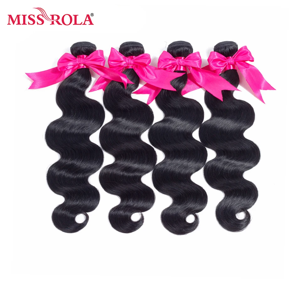 Miss Rola Hair Brazilian Hair Weave Bundles Body Wave 100% Human Hair Extension Non-Remy 4 pcs Hair Bundles Natural Color
Miss Rola Hair Brazilian Hair Weave Bundles Body Wave 100% Human Hair Extension Non-Remy 4 pcs Hair Bundles Natural Color
