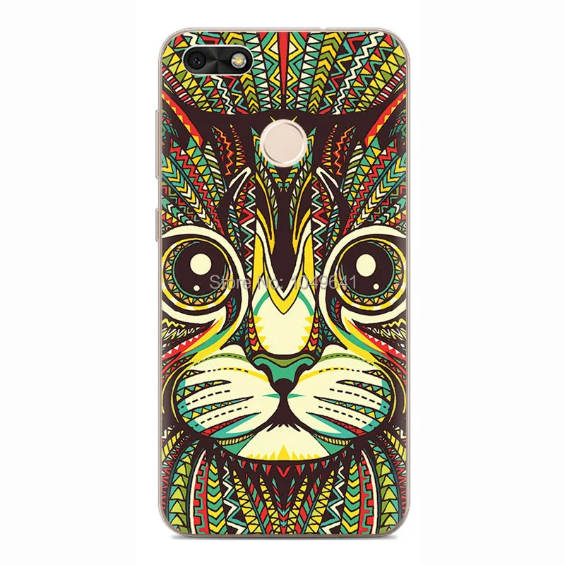 KHW1824G_1_Totem Cat Pattern Soft TPU Case for Huawei P9 Lite Mini