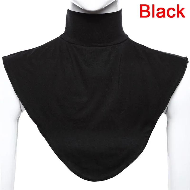 Women's Modal False Collar Hijab Moslem Islamic Pure Color Neck Cover Loop Scarf Fake Turtleneck T-shirt High Quality | Тематическая