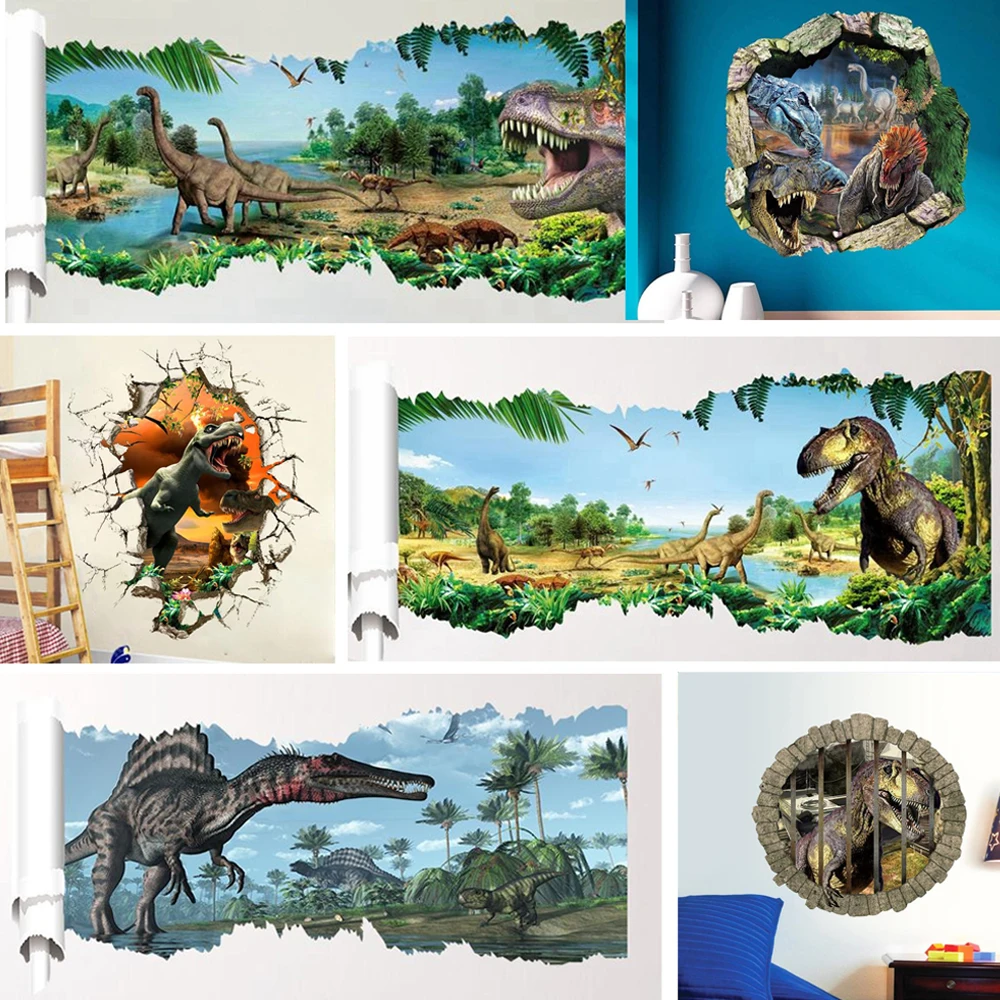 3d Dinosaurs Wall Stickers Home Decoration Cartoon Living Room Animals Wall Decals Mural Art Poster Peel & Stick Removable
3d Dinosaurs Wall Stickers Home Decoration Cartoon Living Room Animals Wall Decals Mural Art Poster Peel & Stick Removable
