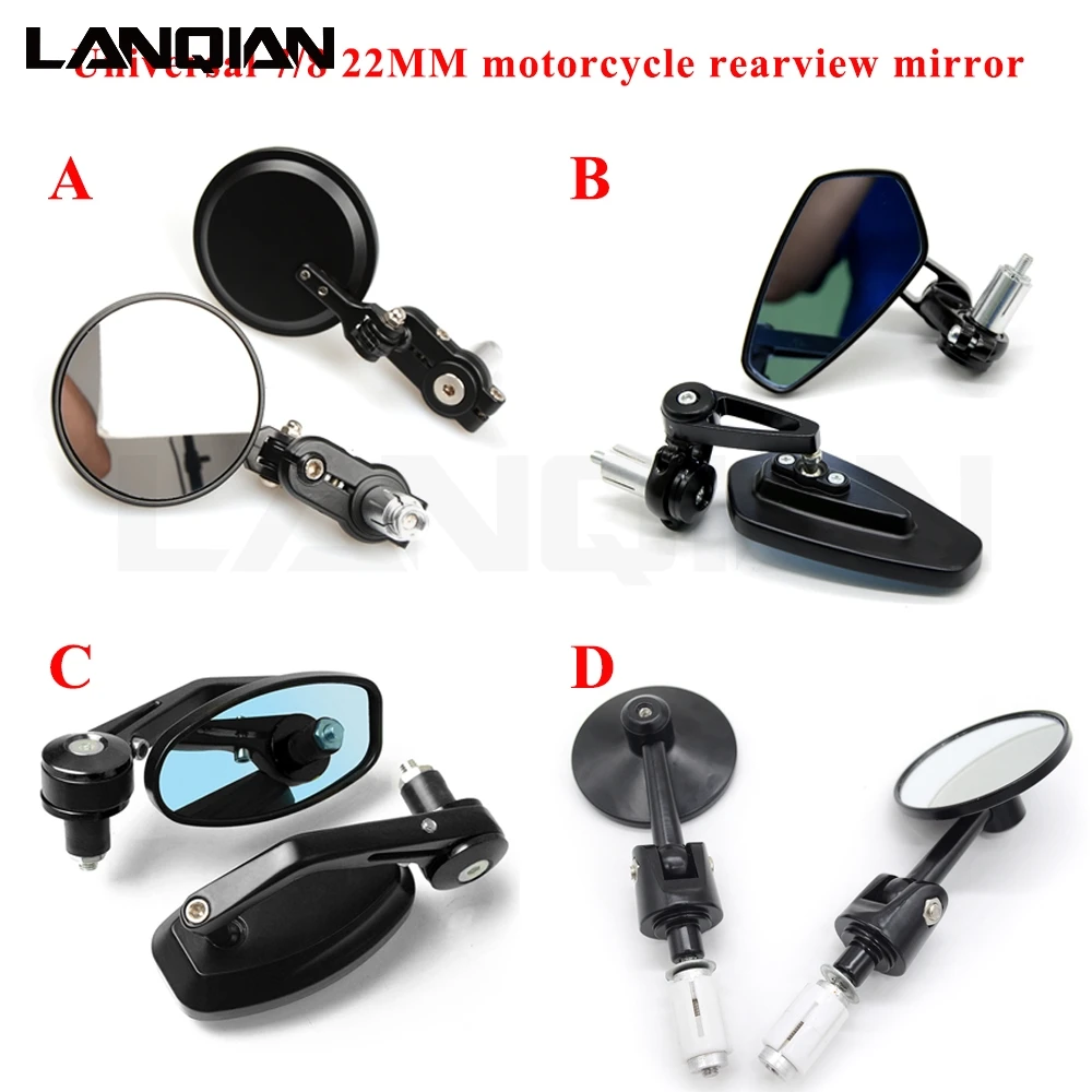 Motorcycle 7/8" Bar End Side Rearview Mirror Universal Motorbike Handlebar Rear View Mirrors For BMW S1000R F700GS F650GS F800GS
Motorcycle 7/8" Bar End Side Rearview Mirror Universal Motorbike Handlebar Rear View Mirrors For BMW S1000R F700GS F650GS F800GS