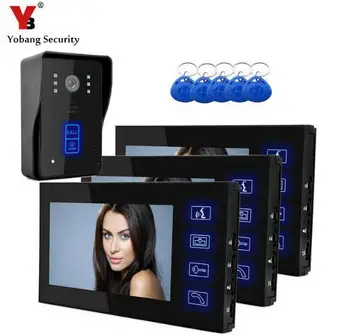 Yobang Security 7" TFT Doorbell Video Camera Door Phone door Intercom System with 3 Indoor Monitor and 1 Doorbell Camera
Yobang Security 7" TFT Doorbell Video Camera Door Phone door Intercom System with 3 Indoor Monitor and 1 Doorbell Camera