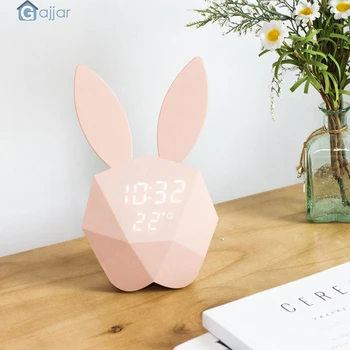 Creative Clock Rabbit Model Alarm Clock Intelligent Voice Control USB Charging Small Night Light Home Decor Dropshipping july26
Creative Clock Rabbit Model Alarm Clock Intelligent Voice Control USB Charging Small Night Light Home Decor Dropshipping july26