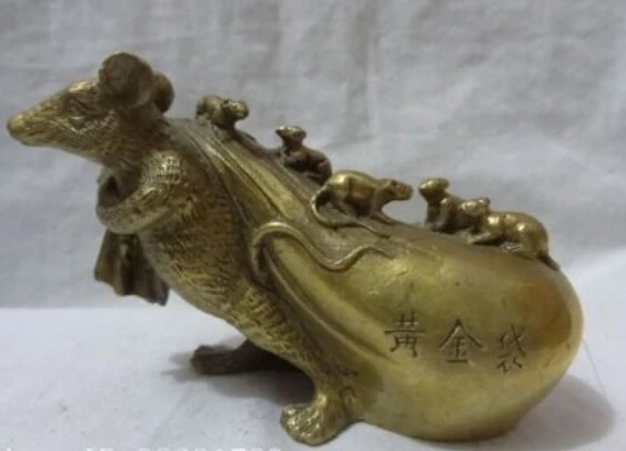 DYZ621>>>>>Chinese Zodiac Brass Lucky Animals Sculpture Wealth 5 Mouse Money Bag Statue
DYZ621>>>>>Chinese Zodiac Brass Lucky Animals Sculpture Wealth 5 Mouse Money Bag Statue