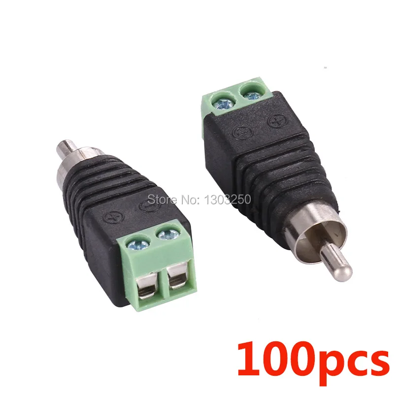 100 pcs Coax CAT5 To Camera CCTV RCA Video Audio AV Balun Connector Male Adatper Plug
100 pcs Coax CAT5 To Camera CCTV RCA Video Audio AV Balun Connector Male Adatper Plug