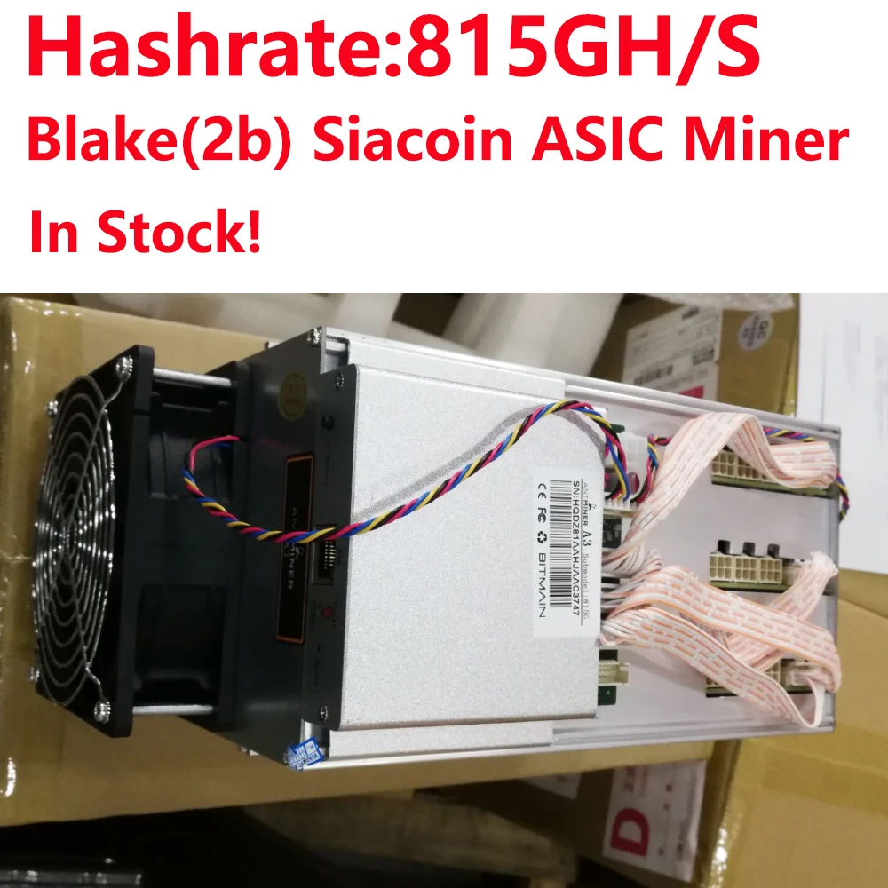In Stock! free shipping newest Blake(2b) Siacoin ASIC Miner Bitmain Antminer A3 815GH/s without APW7 power supply
In Stock! free shipping newest Blake(2b) Siacoin ASIC Miner Bitmain Antminer A3 815GH/s without APW7 power supply