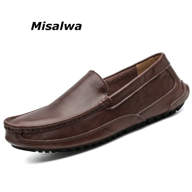 Misalwa Plus Size 38-48 Men's Shoes Lightweight Soft Leather Male Casual Loafers Men Flats Hand Stitch None Glue Drop Shipping
Misalwa Plus Size 38-48 Men's Shoes Lightweight Soft Leather Male Casual Loafers Men Flats Hand Stitch None Glue Drop Shipping