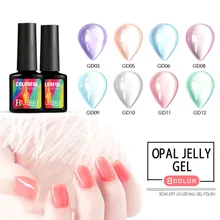 8 ml/병 젤리 젤 매니큐어 uv 젤 폴란드어 투명한 네일 아트 젤 네일 래커 끄기(China)