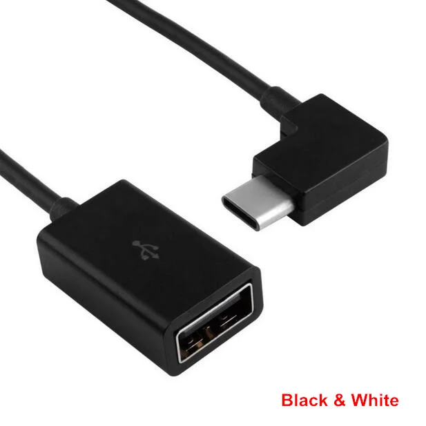 Black & White Right Angled 90 Degree USB-C USB Type-C 3.1 USB3.1 to USB 2.0 Female OTG data Cable for MacBook U disk mouse
Black & White Right Angled 90 Degree USB-C USB Type-C 3.1 USB3.1 to USB 2.0 Female OTG data Cable for MacBook U disk mouse