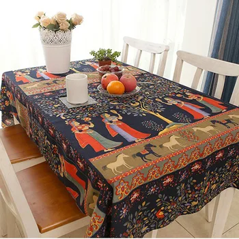 Southeast Asian Ethnic Cotton Linen Tablecloth Exotic Style Table Cloth Rectangular Stain-Resistant Coffee Table Cloth 140X160CM
Southeast Asian Ethnic Cotton Linen Tablecloth Exotic Style Table Cloth Rectangular Stain-Resistant Coffee Table Cloth 140X160CM