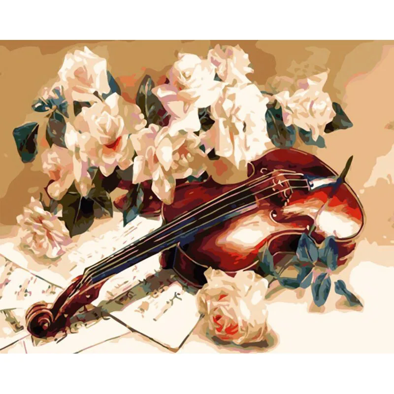 Wall pictures canvas painting drawing by numbers hand painted coloring by numbers home decor Violin & flower picture RS284
Wall pictures canvas painting drawing by numbers hand painted coloring by numbers home decor Violin & flower picture RS284