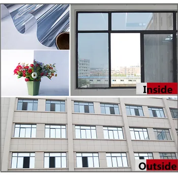 One-way Mirror SUNICE 45cmx100cm Silver Insulation Window Glass Film Self-adhesive Film Home Glass Tinting Privacy House Decor
One-way Mirror SUNICE 45cmx100cm Silver Insulation Window Glass Film Self-adhesive Film Home Glass Tinting Privacy House Decor