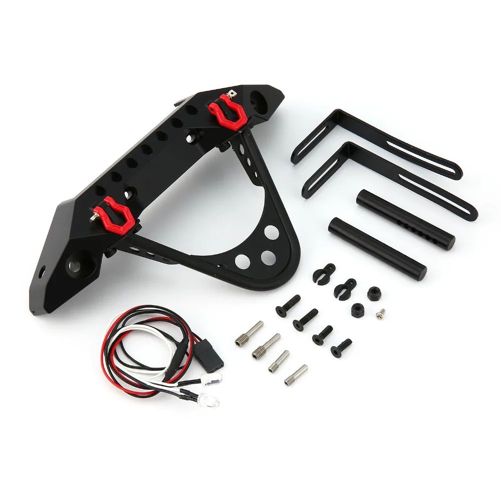 Metal Steel Front Bumper with LED Lights for Traxxas Axial SCX10 RC Off-road Crawler Car Spare Parts Accessories Component
Metal Steel Front Bumper with LED Lights for Traxxas Axial SCX10 RC Off-road Crawler Car Spare Parts Accessories Component