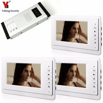 YobangSecurity 3 Unit Apartment Wired Video Door Phone 7"Inch Monitor Video Doorbell Speakphone Video Intercom For Home Security
YobangSecurity 3 Unit Apartment Wired Video Door Phone 7"Inch Monitor Video Doorbell Speakphone Video Intercom For Home Security