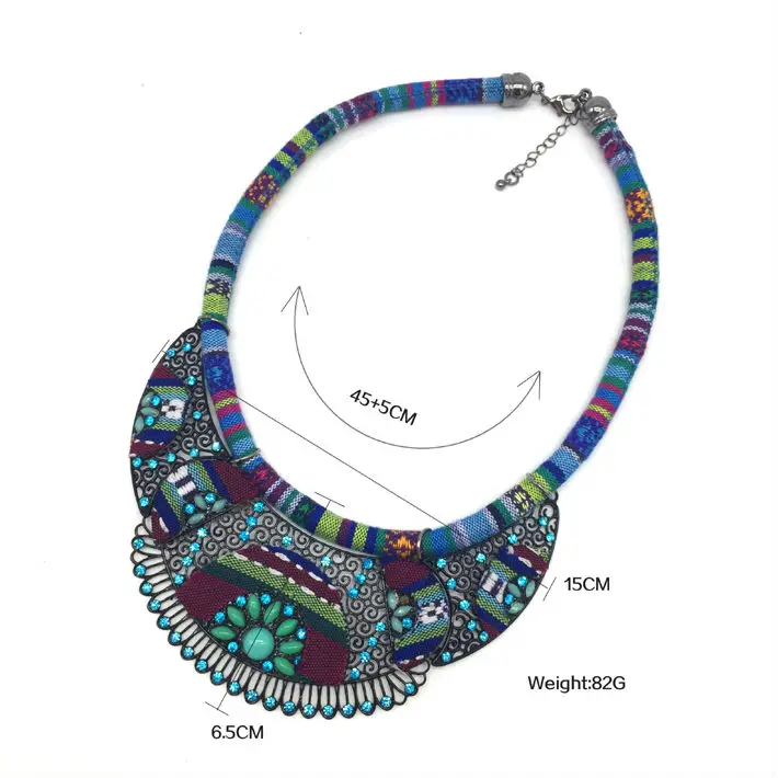 2017 New women bohemian necklace&pendants multicolor statement flower choker necklace za tribal ethnic boho jewelry mujer bijoux 9