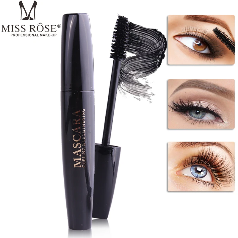 

Miss Rose 4D fiber lash mascara waterproof long lasting Curling Thick black mascara 4D silk fiber lashes mascara makeup