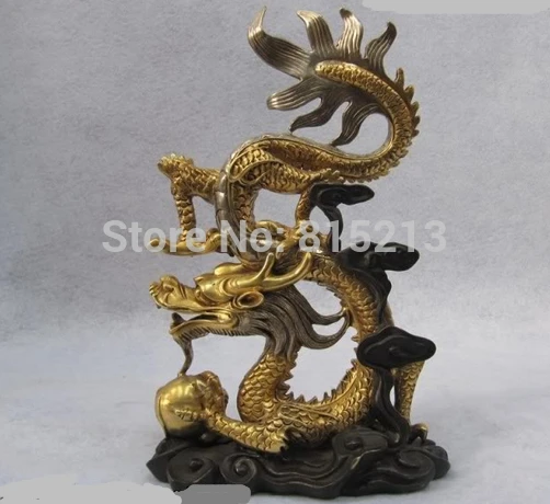bi001206 Royal 100% Bronze silver-gilt and 24K Gold Gild myth Dragon Play Bead statuary
bi001206 Royal 100% Bronze silver-gilt and 24K Gold Gild myth Dragon Play Bead statuary